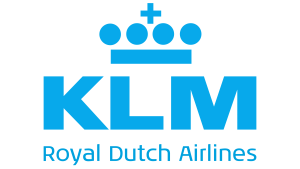 KLM logo of Royal Dutch Airlines, symbolizing trust and global reach in travel and business.